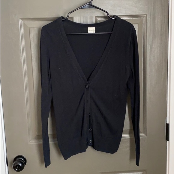 Black Button Up Cardigan // Full Tilt - Picture 3 of 5